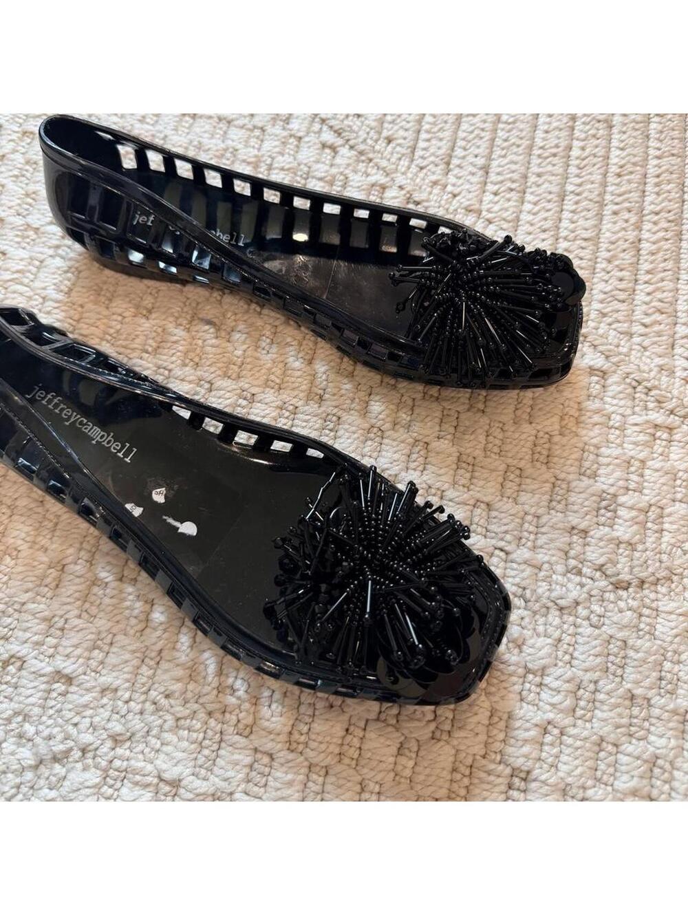 Jeffrey Campbell Danceteria Embellished Jelly Flats - Picture 2 of 6
